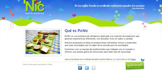 Picnic Refrigerios - Home Page - Designed by Imaginelo.com