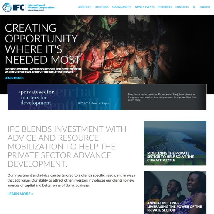 IFC Web Site -HTML created by 1127 Graphic Design