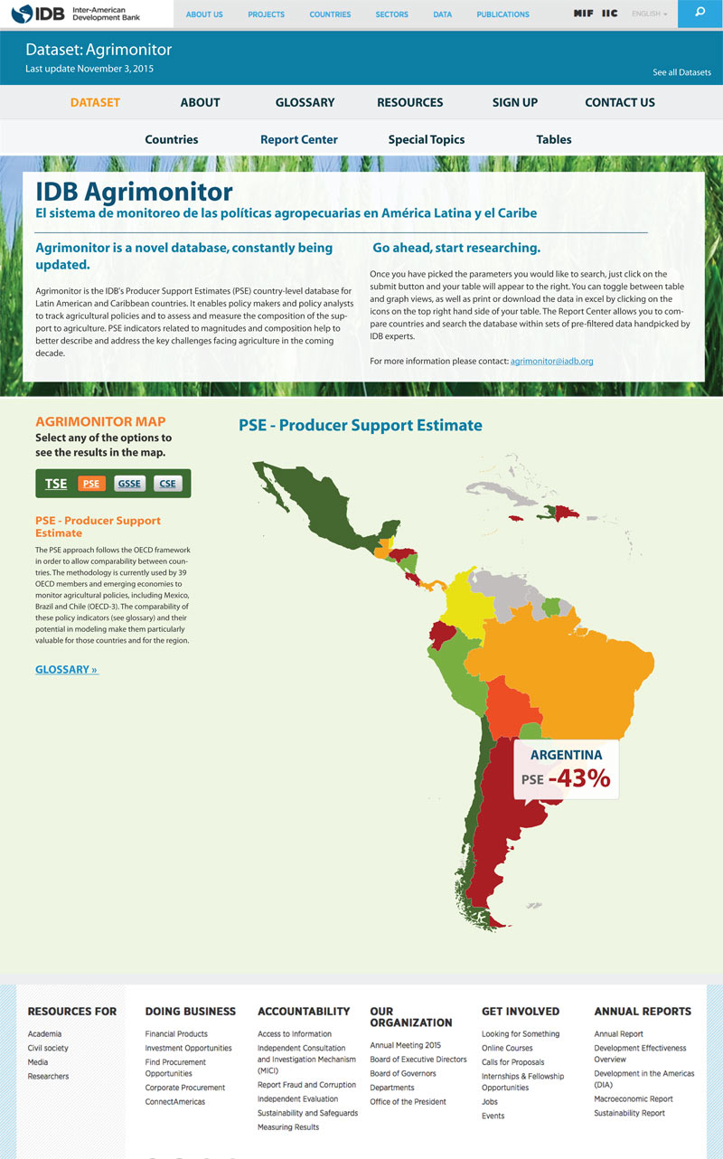 Agrimonitor Home Page - IDB